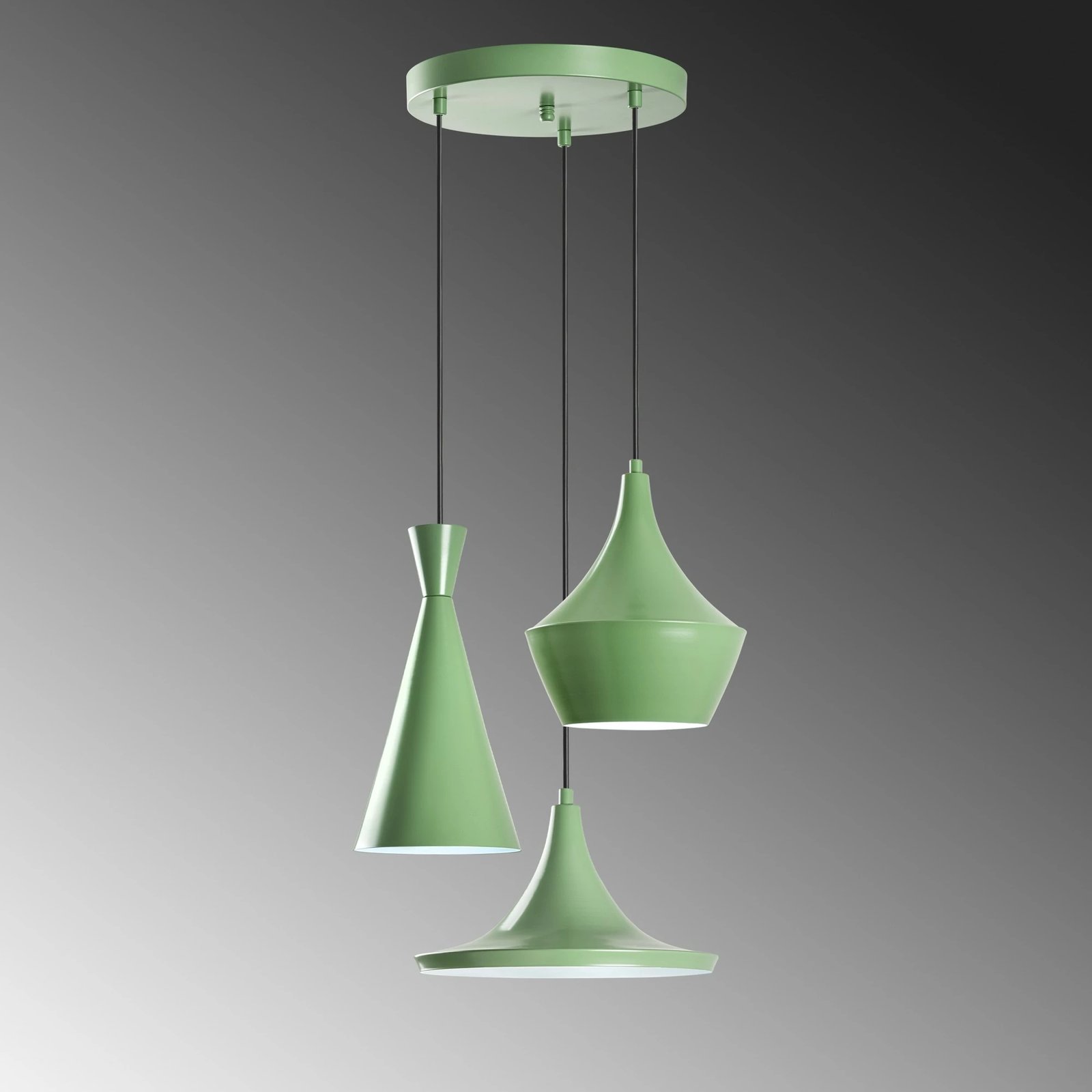 Llambë tavani Opviq Tom, ngjyrë mint, 3 pjesë