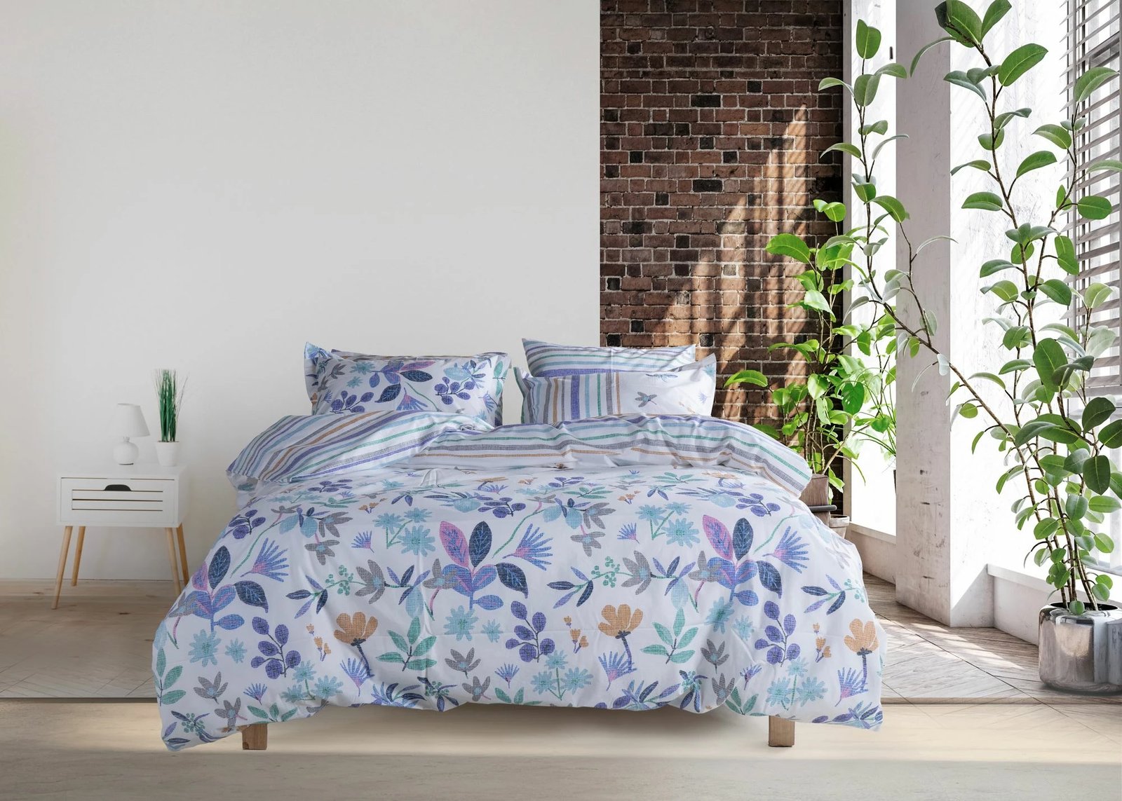 Set mbulesë për jorgan njëpersonësh, L'essentiel, ngjyrë lejla, Hope