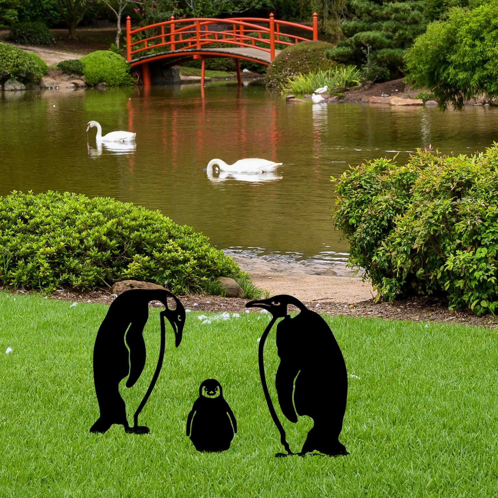 Set dekorativ për kopsht, Aberto Design, Fam 03, ngjyrë e zezë, 3 copë