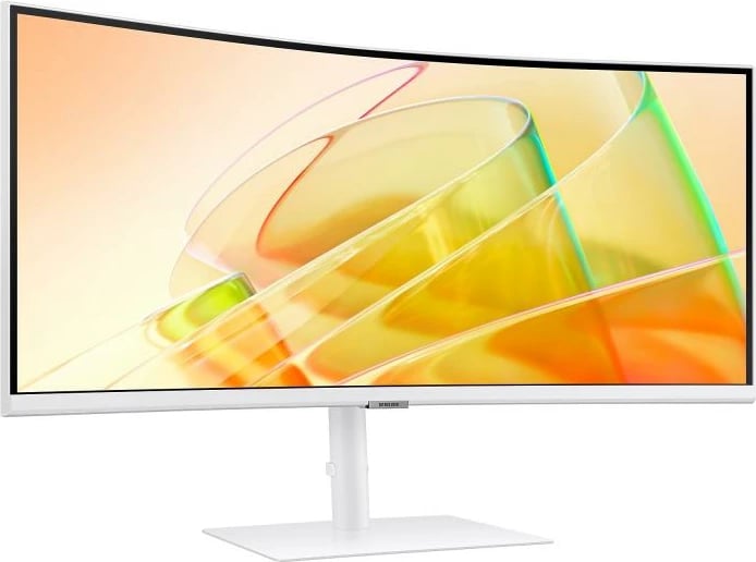 Monitor Samsung ViewFinity S6 S34C650TAU (LS34C650TAUXEN) 34" Ultra‑WQHD 21:9 1000R 100 Hz HDR10 AMD FreeSync Thunderbolt 4 bardhë