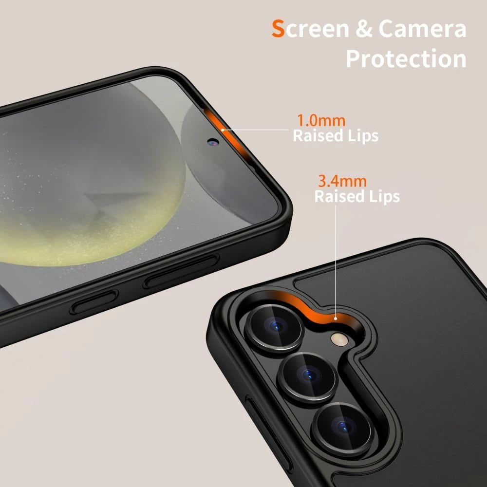Mbështjellës Tech-Protect MagMat për Xiaomi Poco X7 5G, gjysmë-transparent, i zi