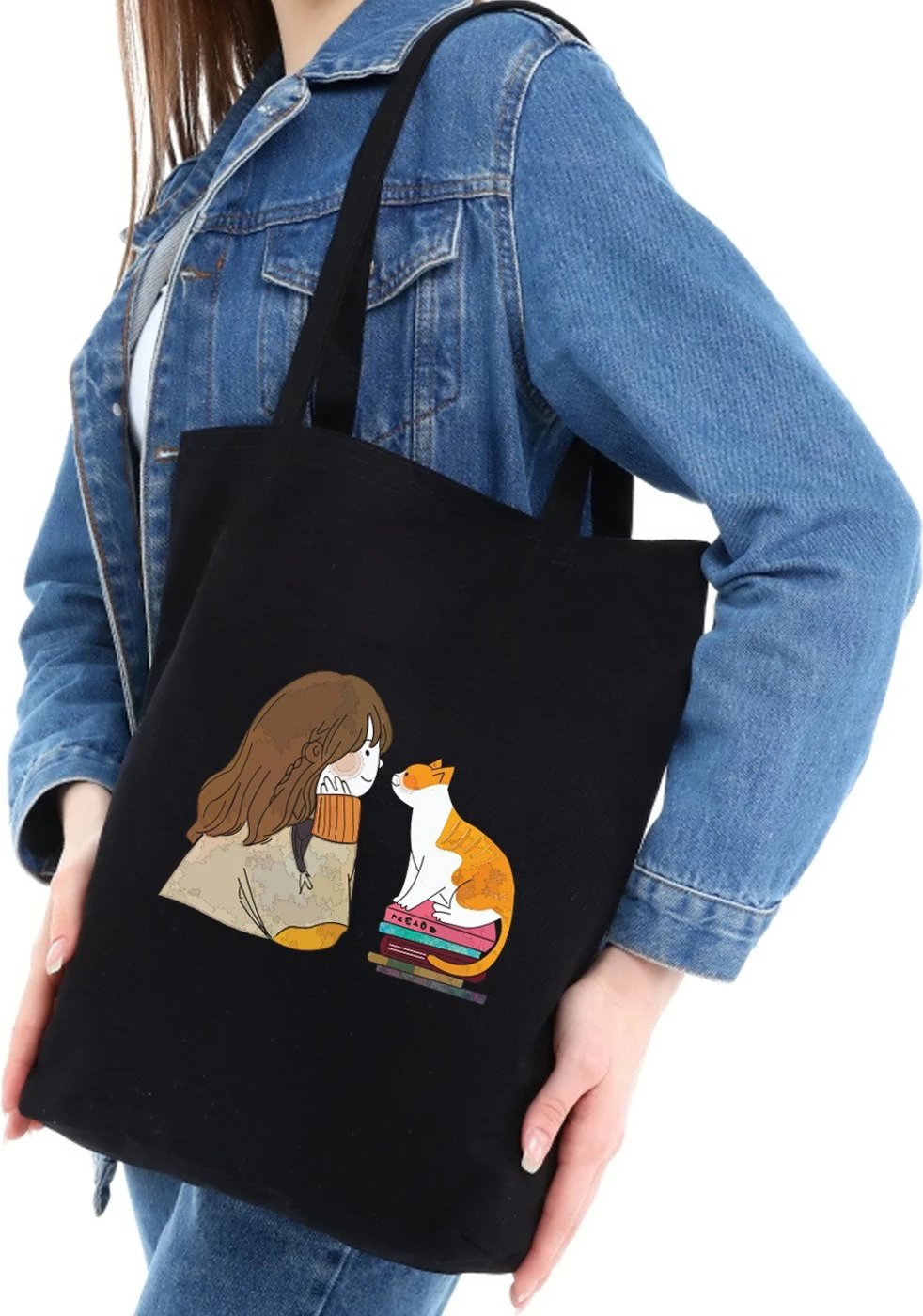 Çantë tote Zoozie Bags, 1519, e zezë, 35x40x8cm