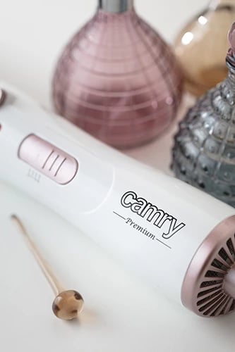 Furçë tharëse rrotulluese, Adler CR2021, 1200W, 38mm & 50mm, e bardhë me rozë të artë