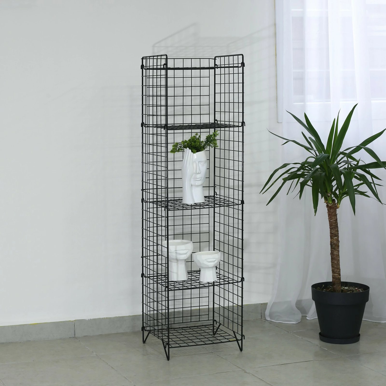 Raft librash metalik Hanah Home, Elvis, ngjyrë e zezë