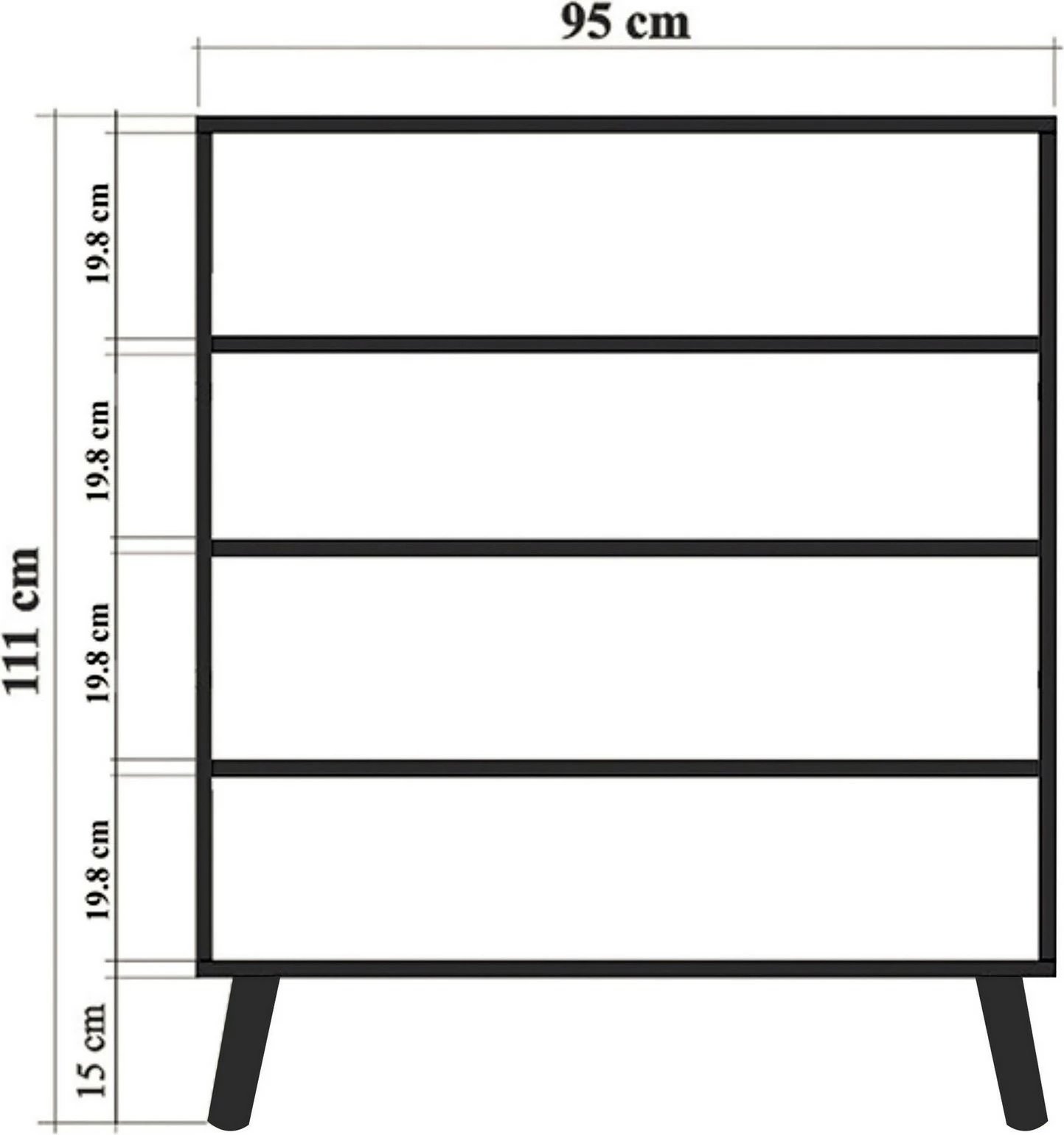 Dollap multifunksional Skye Decor, Multilüx Daisy, i bardhë, lejla, 95x111x36cm