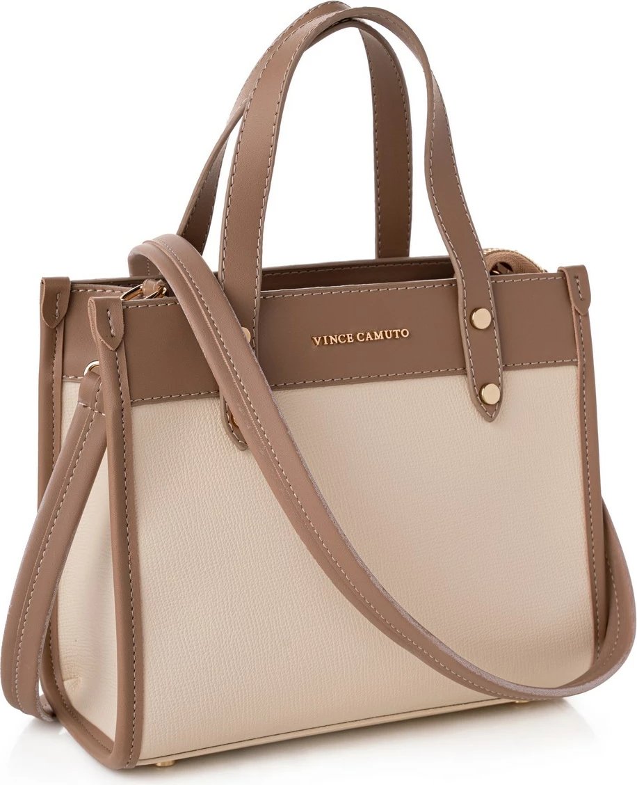 Çantë tote Cortona, ngjyrë krem dhe mink, Vince Camuto