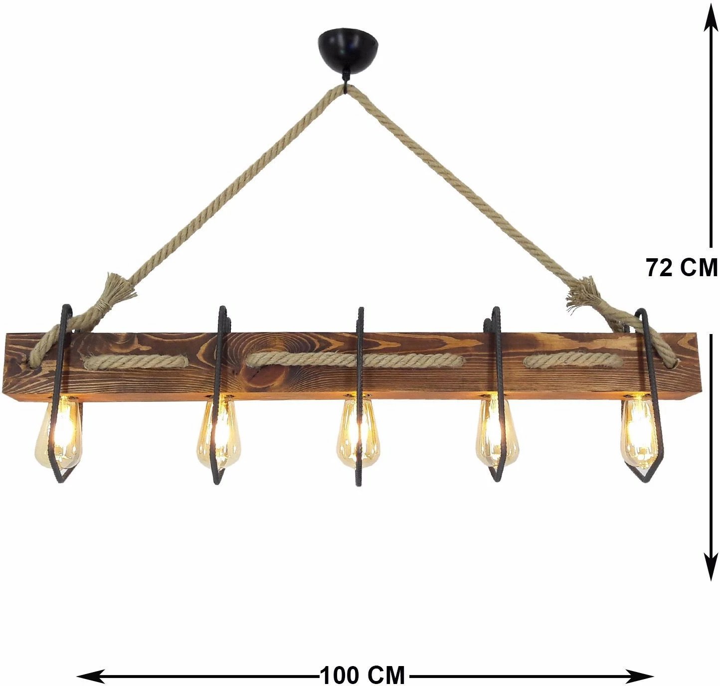 Llambë tavani Opviq, dru i fortë pishe, ngjyrë arre, Demir Kütük 3