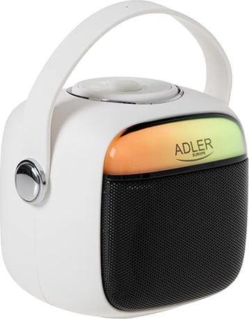Altoparlant karaoke, Adler, AD 1199 W, Bluetooth 5.1 SD/USB/AUX 8 orë punë USB-C, i bardhë, me mikrofon