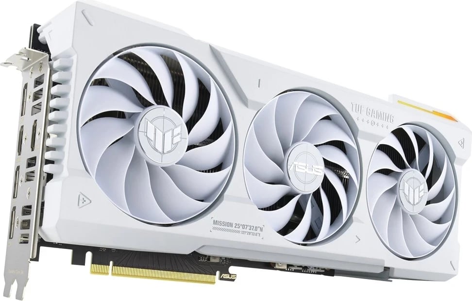 Kartë Grafike ASUS TUF Gaming TUF-RTX4070TIS-O16G-WHITE-GAMING, NVIDIA GeForce RTX 4070 Ti SUPER, 16 GB GDDR6X, e bardhë Kartë Grafike ASUS TUF Gaming TUF-RTX4070TIS-O16G-WHITE-GAMING, NVIDIA GeForce RTX 4070 Ti SUPER, 16 GB GDDR6X, e bardhë