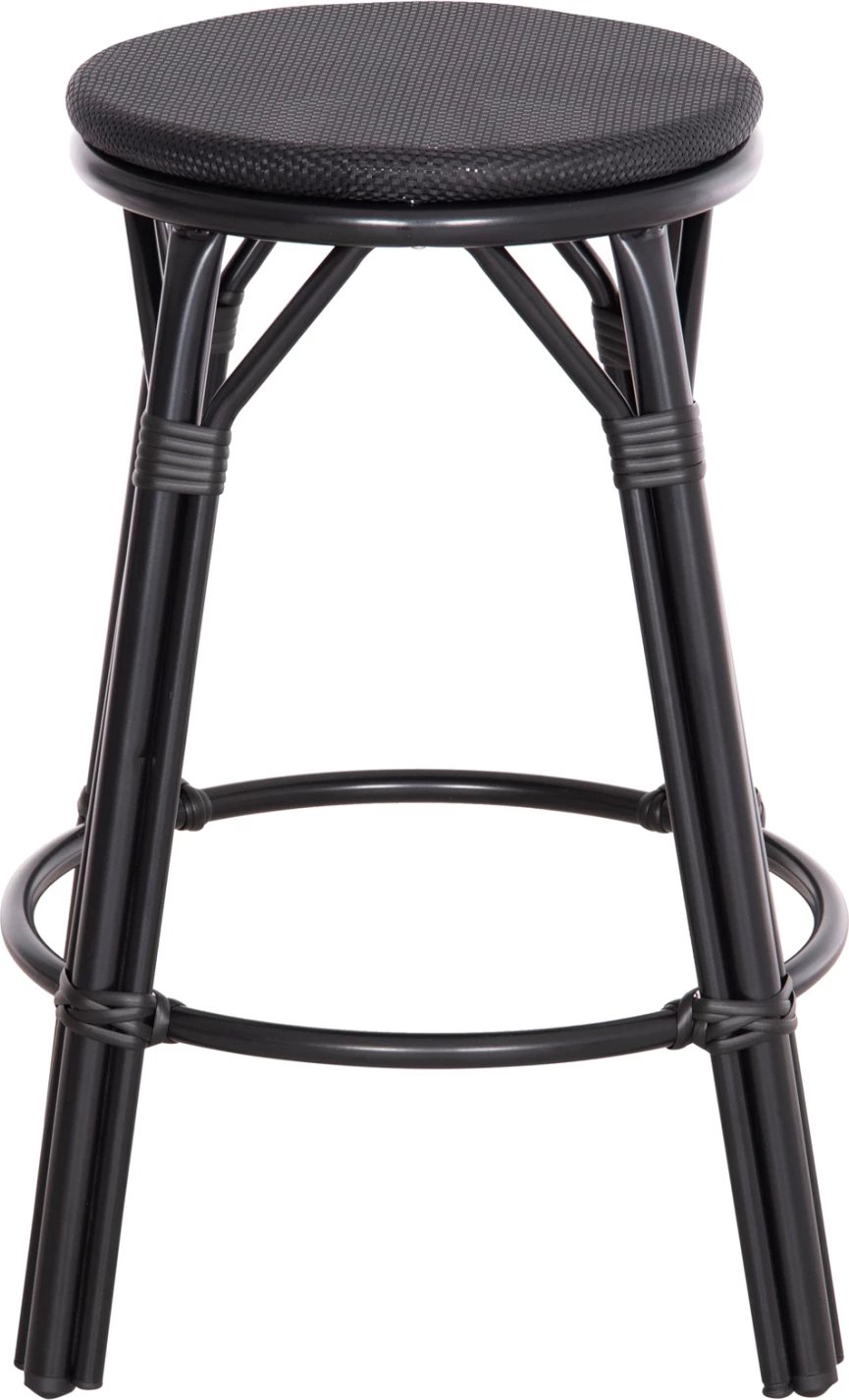 Karrige për bar, lartësi mesatare, pamje bambuje, CHINO FH6286.02, ngjyrë e zezë, Φ43x65H cm