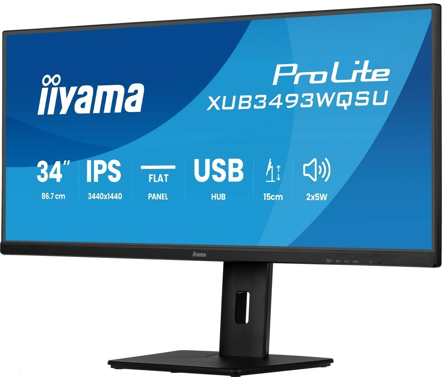 Monitor iiyama ProLite XUB3493WQSU-B6, 34 inç, UWQHD, 120Hz, IPS, zi