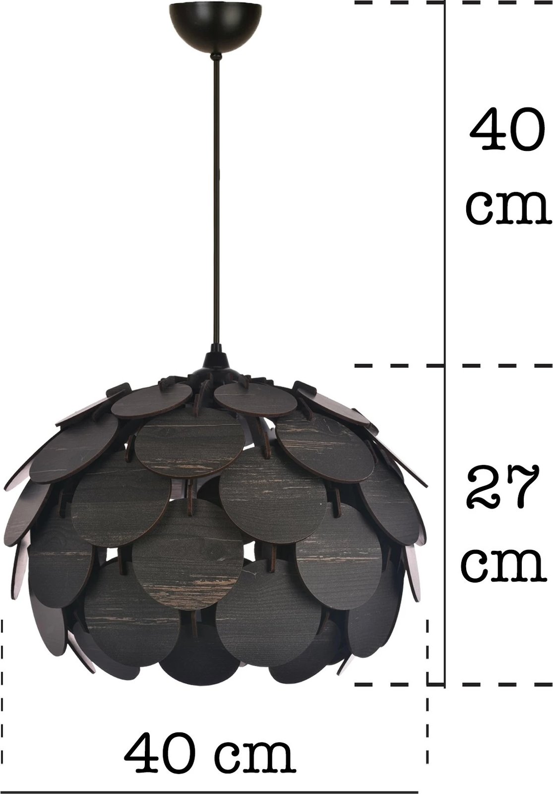 Llambë tavani Opviq, e zezë, UAV009