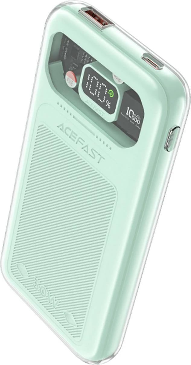 Powerbank Acefast M1 Sparkling Series 10000mAh, 30W, i gjelbër