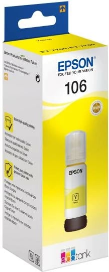 Bojë printeri, Epson, 106 (C13T00R440), 70 ml, e verdhë