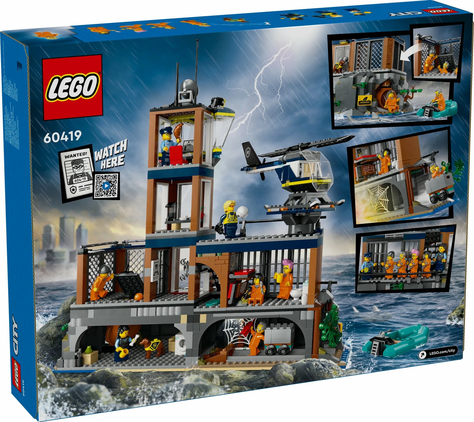 Set ndërtimi LEGO Police Prison Island 60419, 980 pjesë, shumëngjyrësh