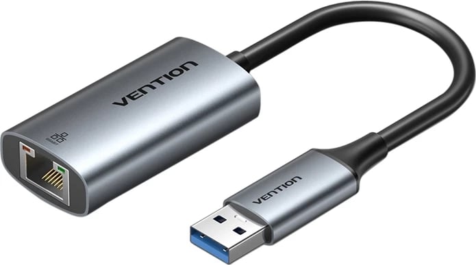 Adapter Vention CFQHB USB-A + USB-C në Gigabit Ethernet, 0.15m, Gri