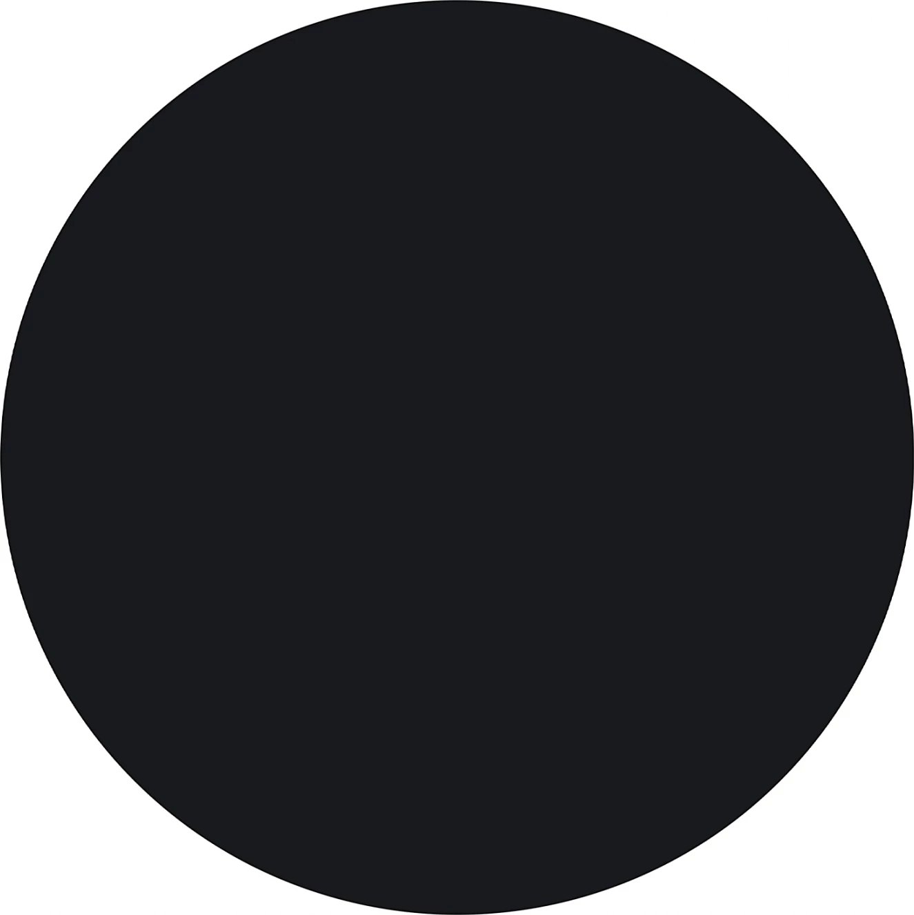 Sipërfaqe tavoline HPL, ngjyrë e zezë, Φ69 cm, trashësi 12mm