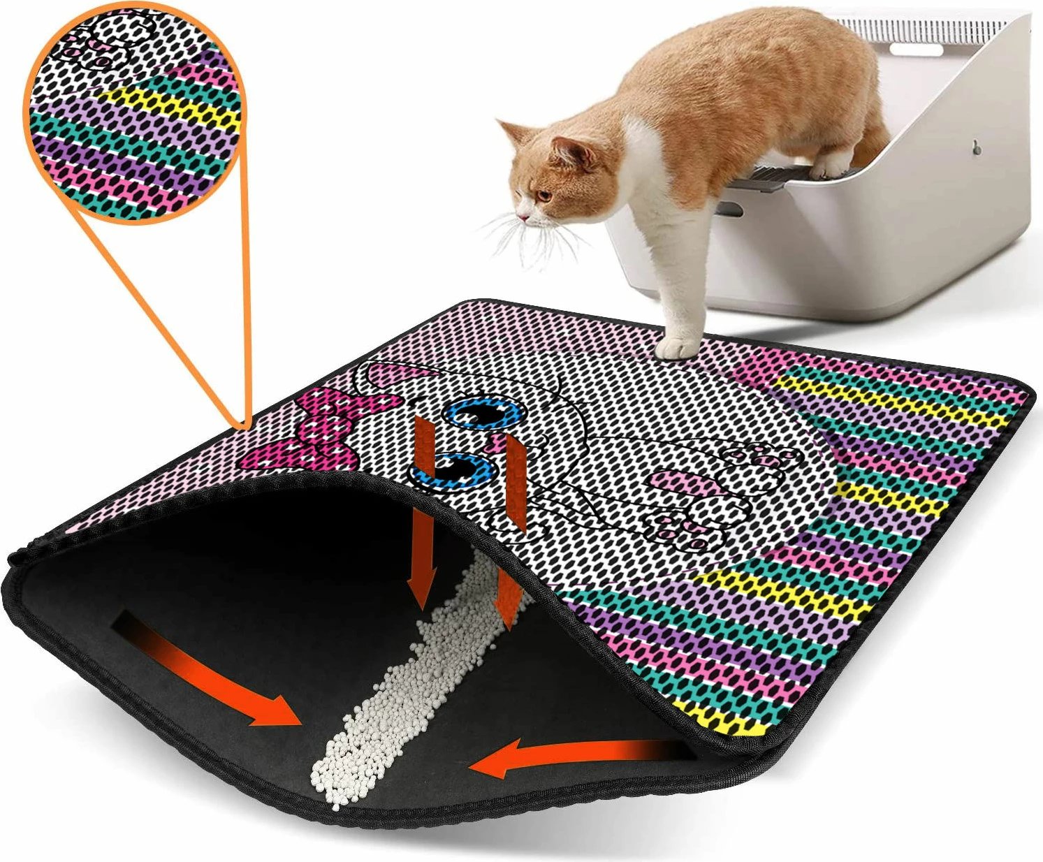 Tapet për rërë mace, shumëngjyrësh, Paws & Whiskers, Nrszn0068