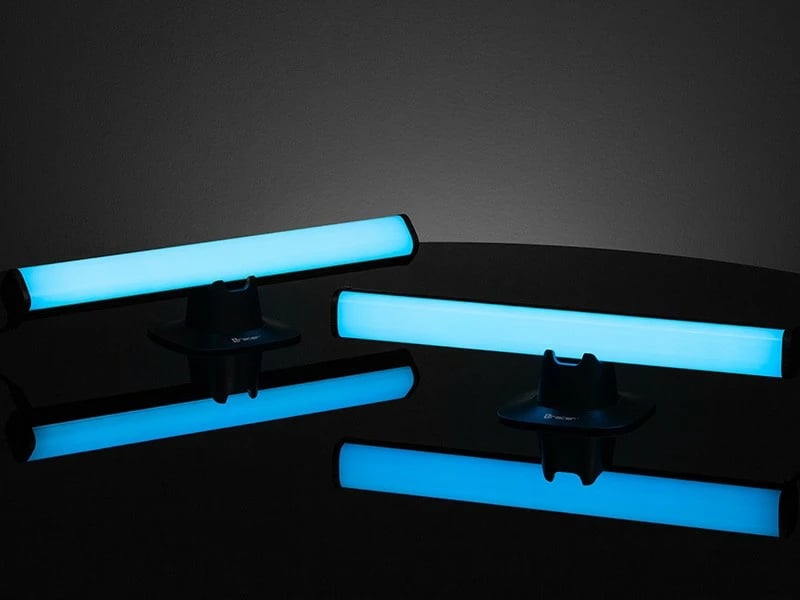Set llamba RGB tavoline Tracer TRAOSW47008, kontroll me aplikacion Tuya, LED, USB, E zezë, 2 copë