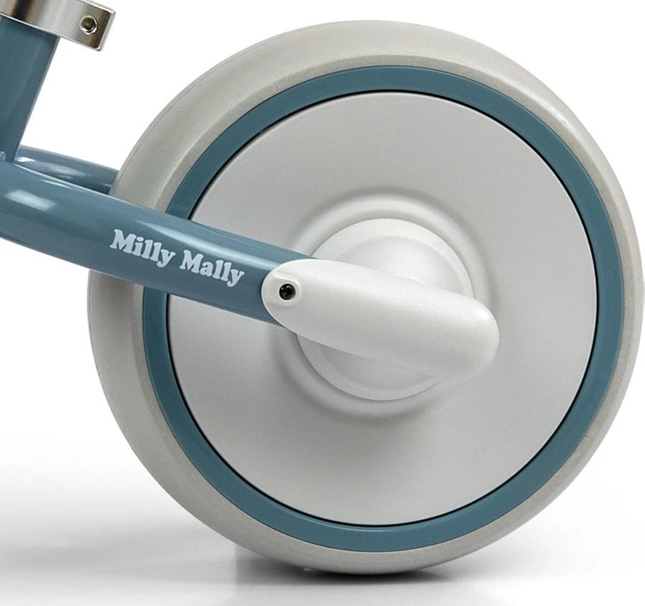 Biçikletë ekuilibri, Milly Mally, Skippy, rrota EVA pa shpime, kornizë çeliku, ulëse e rregullueshme, 18+ muaj, blu