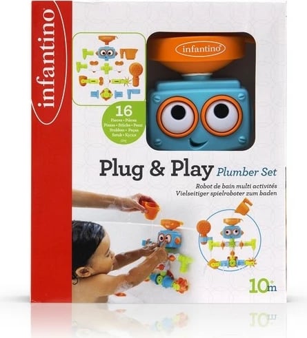 Lodër për banjë B-kids Bath Robot me dush, multikolor Lodër për banjë B-kids Bath Robot me dush, multikolor
