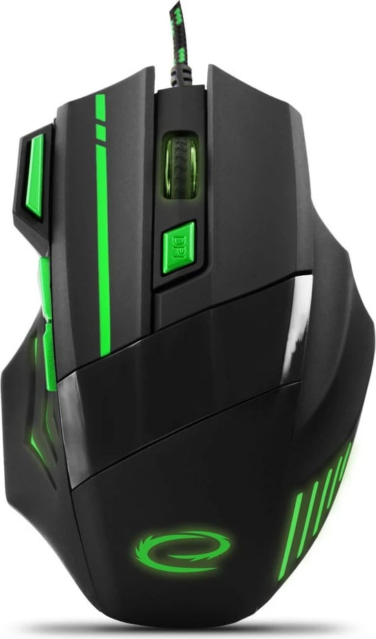 Maus gaming Esperanza WOLF EGM201G, me kabllo, 2400 DPI, i zi/dekorativ/gjelbër