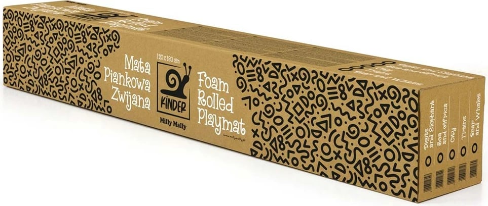 Tapet loje shkumë dyanshëm MILLY MALLY Kinder Digits and Elephant 178x120 cm shumëngjyrësh