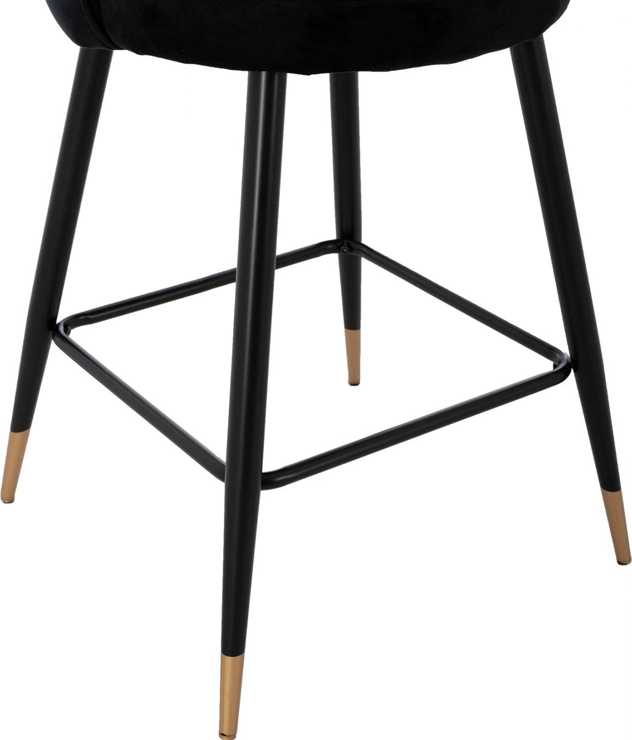 Karrige për bar mesatare FH8736.04 kadife e zezë me kornizë metalike 50x50x90 cm., set prej 2 copë