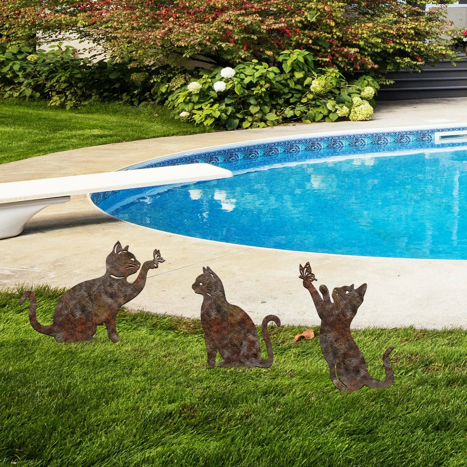 Dekor për kopsht Aberto Design, Fam 13, 3 copë, ngjyrë antike, metal