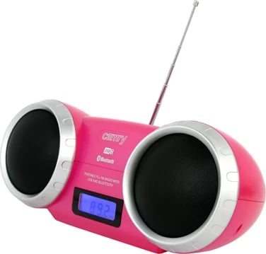 Altoparlant Bluetooth me radio FM Adler CR1139, stereo 5W RMS, USB/AUX, LCD, rozë