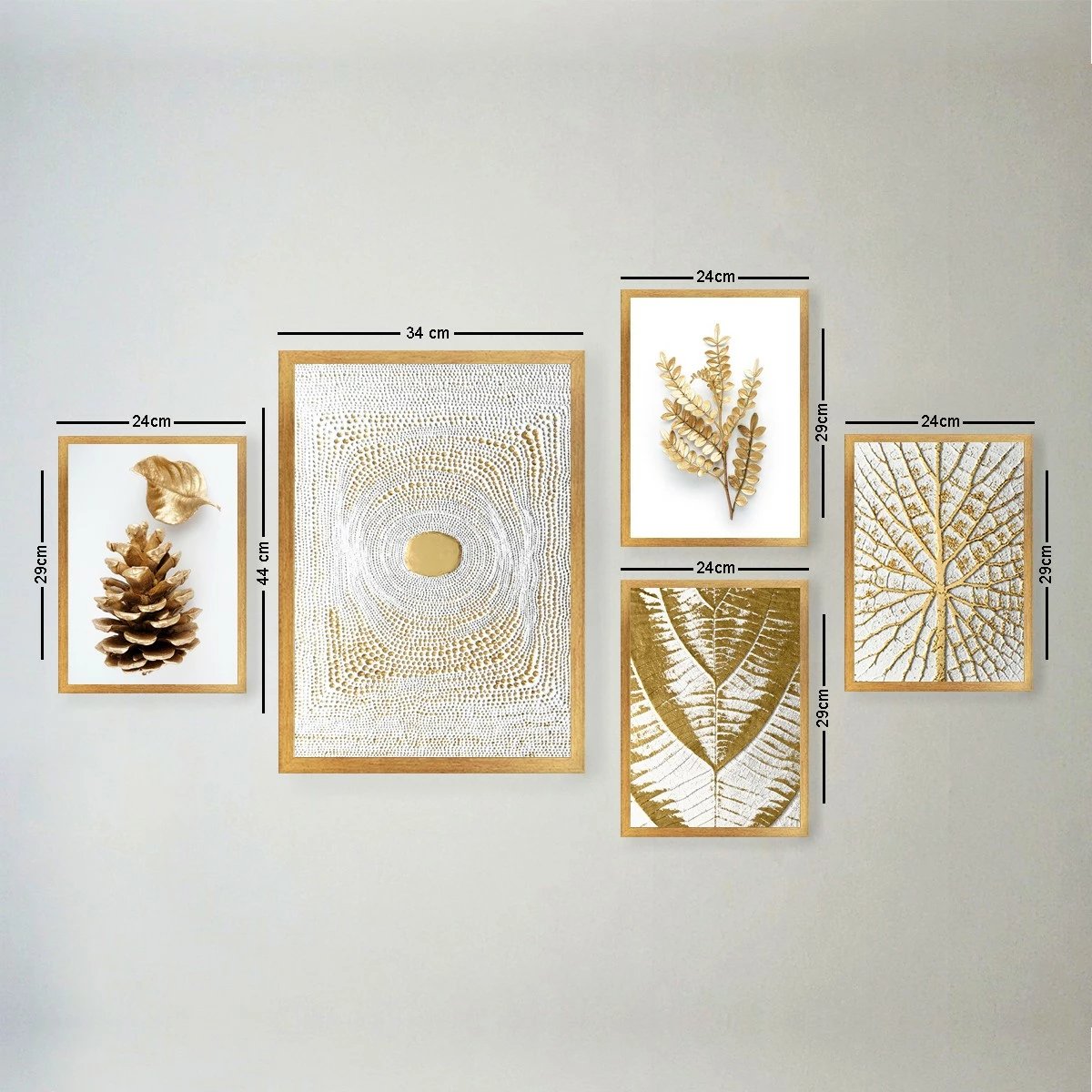 Pikturë dekorative me kornizë, 5 pjesë, Wallity, SET_130