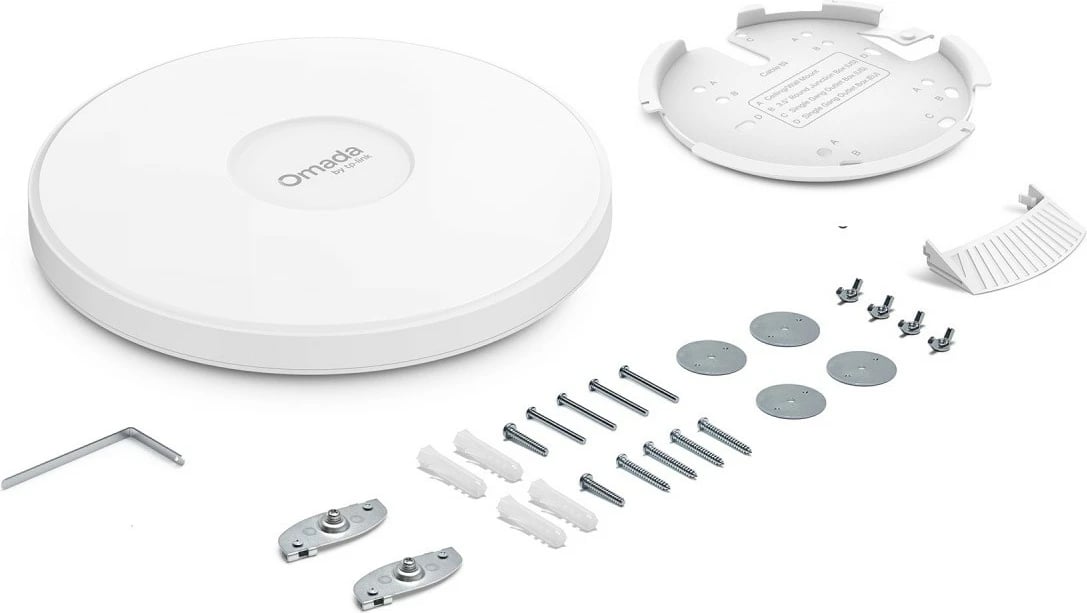 Pikë aksesi Wi‑Fi 7 TP-LINK Omada EAP787 BE15000 tri-band 2.4/5/6 GHz 1x10G PoE, e bardhë, set montimi