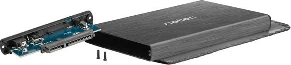 Kasë Natec Rhino NKZ-0448 për hard disk 3.5", USB 3.0, Alumini, E zezë