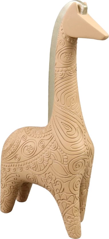 Dekor gjirafë Grazer, polirezine, ngjyrë terrakote, 15x6x26cm