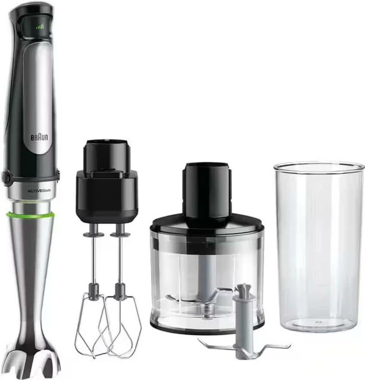 Blender dore, Braun, MQ7035BI, 1000 W, gotë 600 ml, grirës 500 ml, e zezë