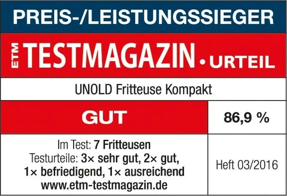 Fritezë Unold 58615, 0.5 kg, 1.5 L, 190 °C, e zezë, çelik inox