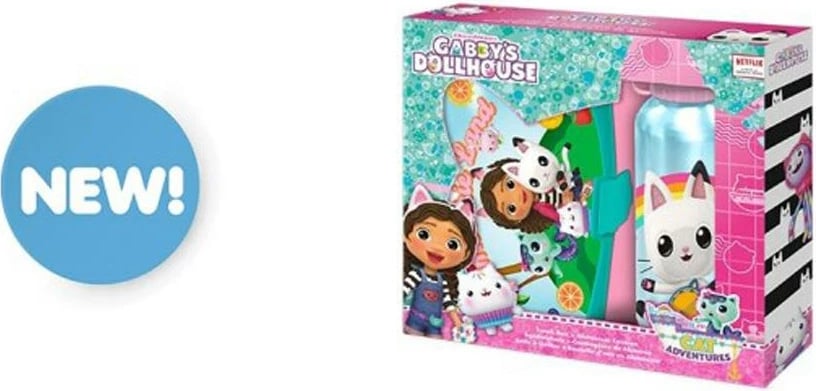 Set enë ushqimi dhe shishe EUROSWAN Gabi's Dollhouse, 500ml