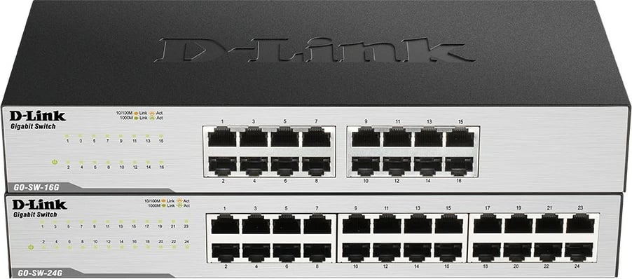 Switch D-Link GO-SW-16G, 16 porta, Gigabit, rackmount, metalik