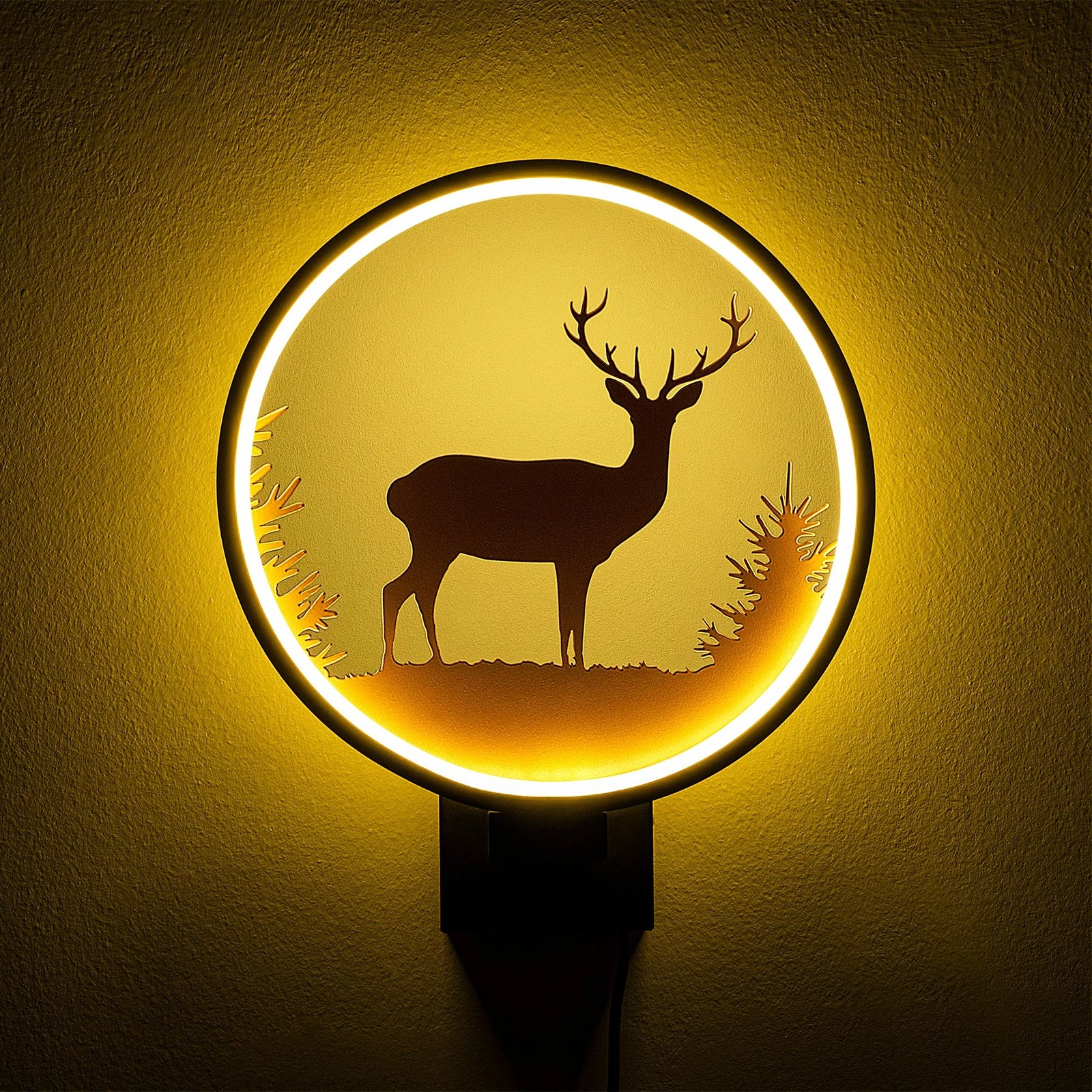 Llambë muri Opviq, XMAS23, ngjyrë e zezë dhe bakri