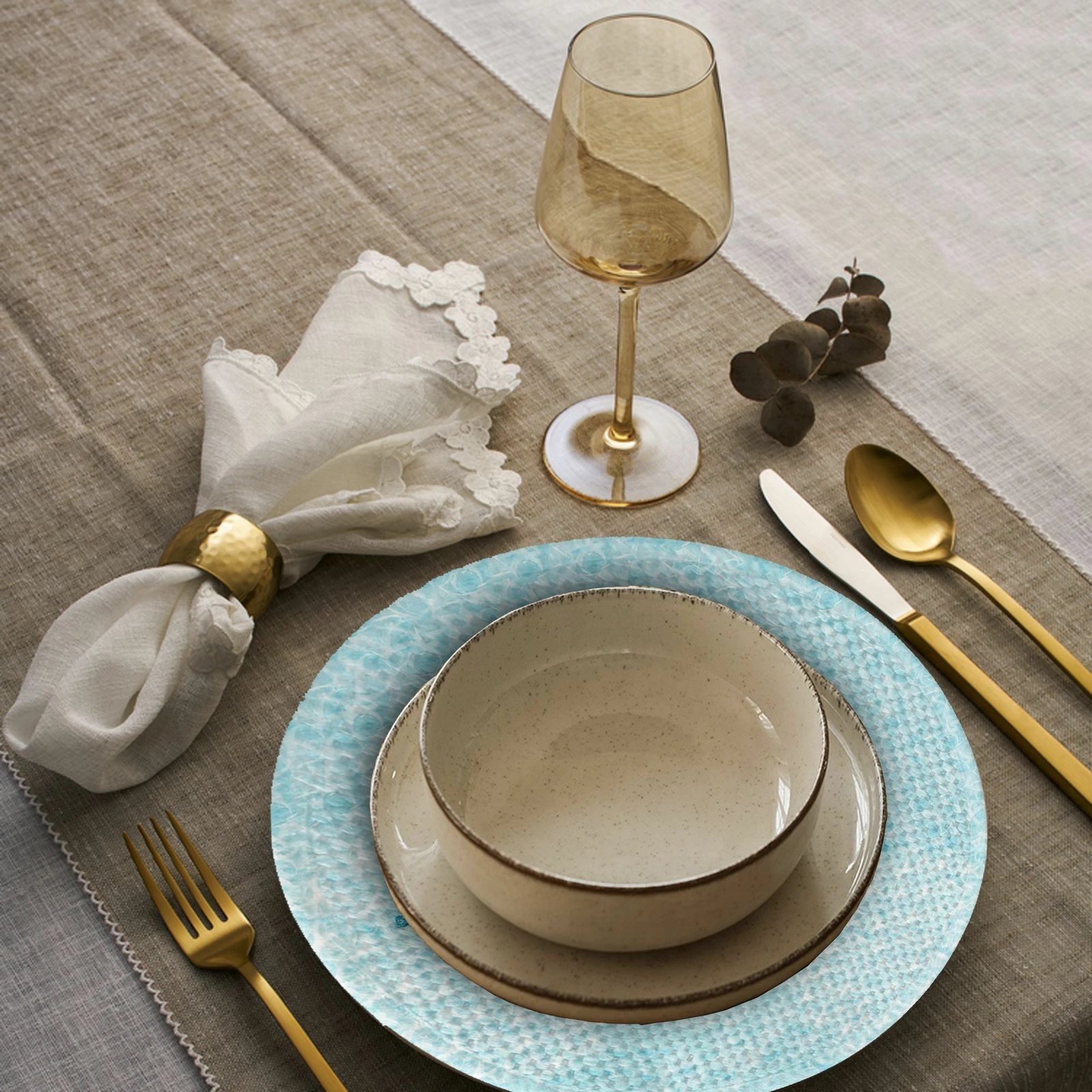 Nënshtrat tavoline Hermia Concept, shumëngjyrësh, 4 copë, 37cm