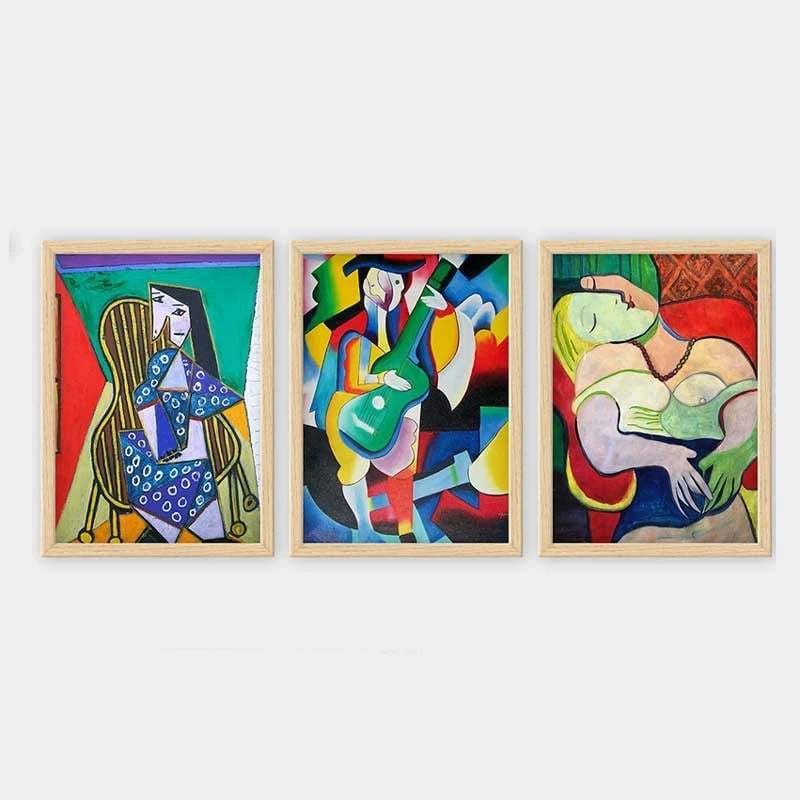 Pikturë dekorative me kornizë (3 copë), Wallity, 3NTC_UNPP13_3545