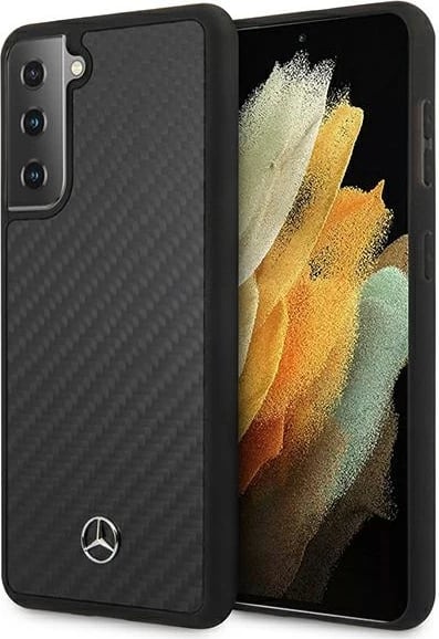 Mbështjellës Mercedes MEHCS21MRCABK Dynamic Line për Samsung Galaxy S21+, i zi, hardcase