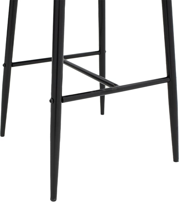 Karrige për bar Patrin, këmbë metalike të zeza, kadife ngjyrë mollë e kalbur