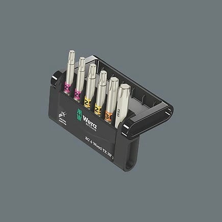 Set bitash Wera Bit-Check 6 Wood TORX HF 1 SB, 6 copë, e zezë/metalike