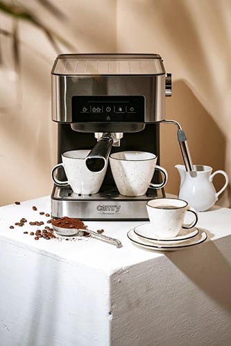 makinë kafeje me presion, Camry, CR 4410, 15 bar, depozitë 1.6 L, 850-1000W, panel me prekje, argjendtë