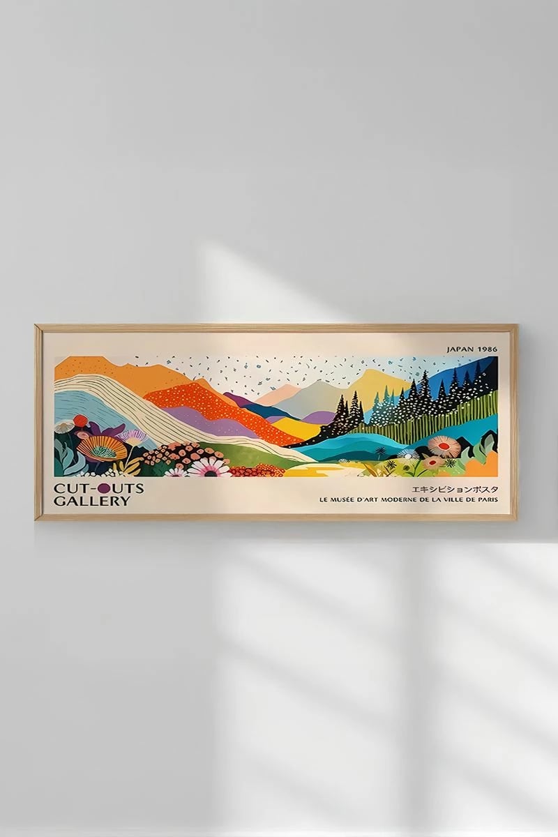 Pikturë dekorative me kornizë, Wallity, Artsmdfyty2-3370, shumëngjyrëshe, 33x70cm