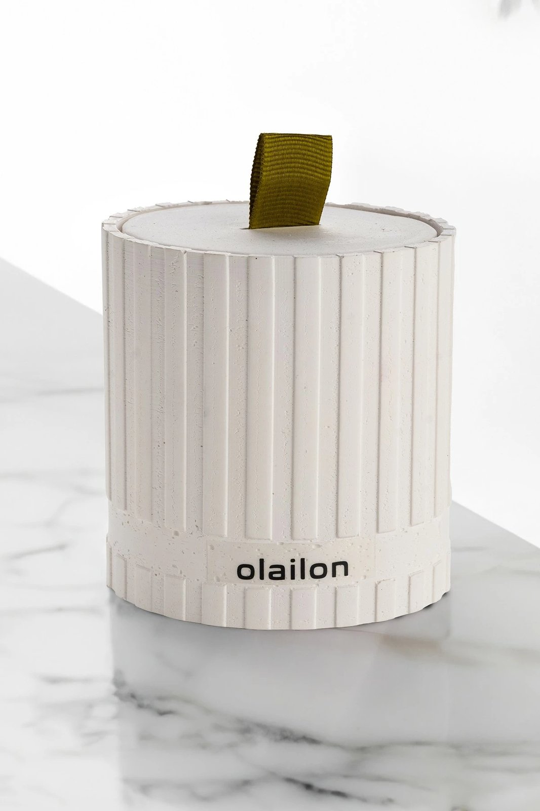 Qiri dekorativ Aberto Design, i bardhë, i gjelbër, Sutun