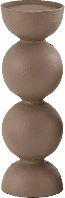 Mbajtëse qirinjsh Formas, alumin, ngjyrë bezhë e ashpër, 8x8x24 cm