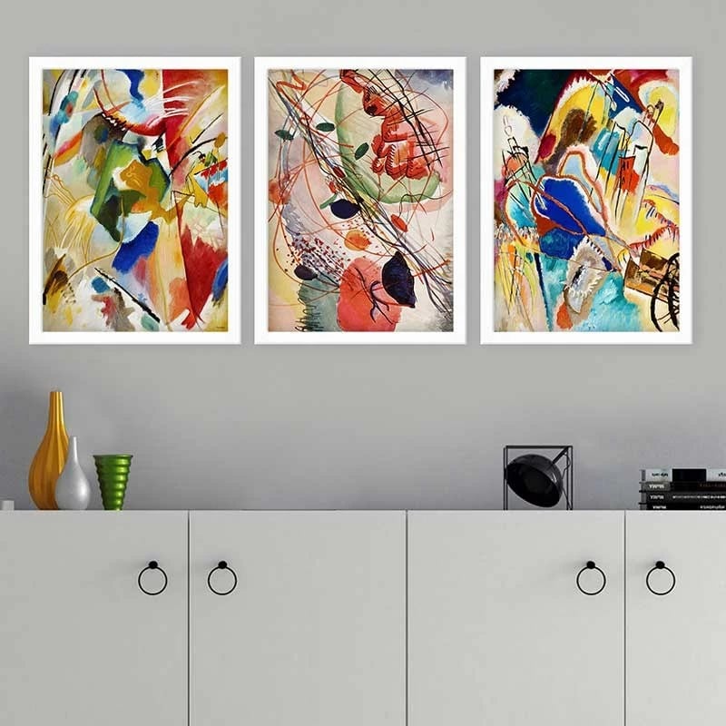 Pikturë dekorative me kornizë (3 copë), Wallity, 3BC_UN2763120 _3545