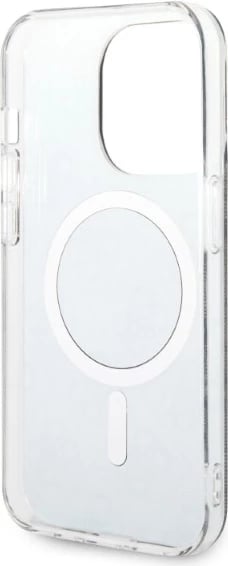 Set mbështjellës Guess GUBPP14LH4EACSK me karikues wireless për iPhone 14 Pro 6.1", 4G Print, MagSafe, zi